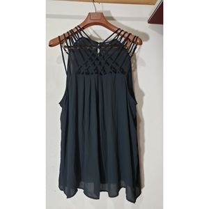 Sexy Torrid Black Strappy Top Size 5